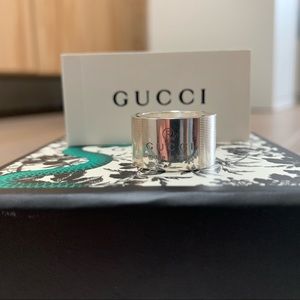 Gucci Logo Trademark Ring Silver 925